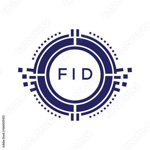 FID Modern Abstract Circular Technology Logo Design with FID Letter Logo.
