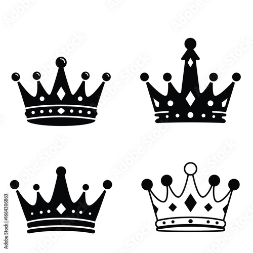 four great royal crowns illustration