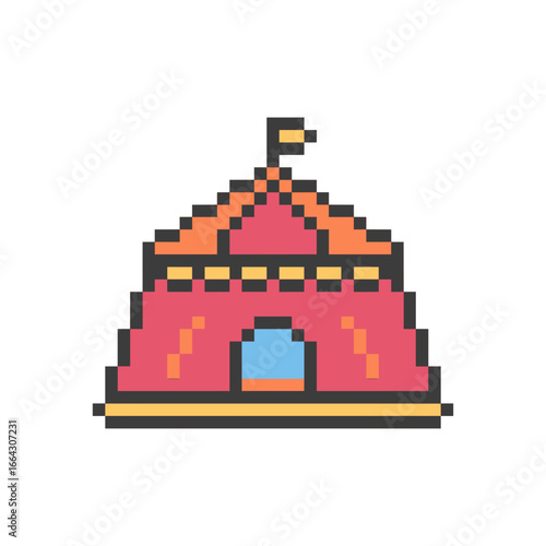 tent festival event pixel art