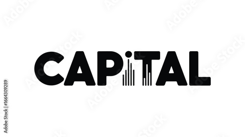 The word capital in bold black letters with a stylized i in the middle on a white background