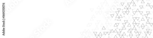 Graphic design element for web page or banner with a geometric pattern of triangle shapes