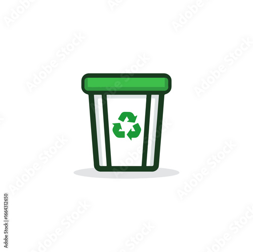 Recycling bin icon illustration