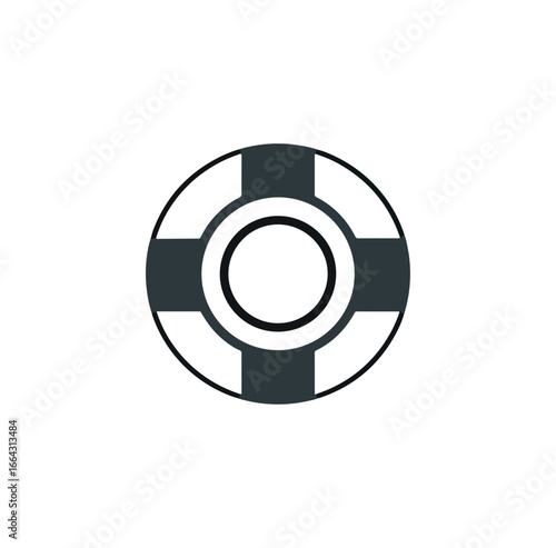 Simple life preserver graphic design