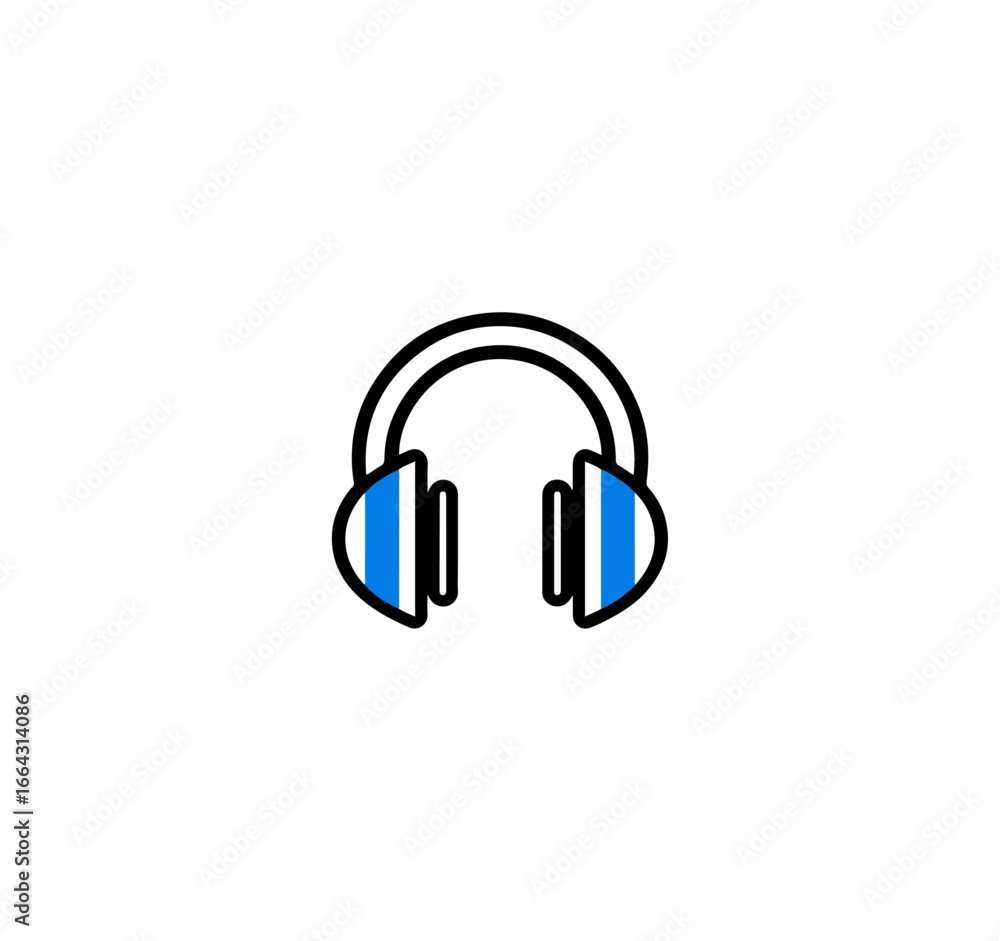 White headphones icon design White headphones icon design