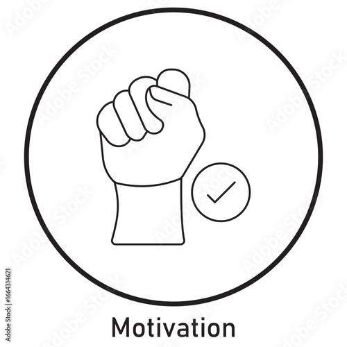 Motivation Icon, Motivation Strategy Guide, Motivation and Success Framework, Employee Motivation Plan, Personal Motivation Roadmap, Motivation Improvement Program, vector