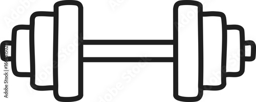Classic dumbbell outline