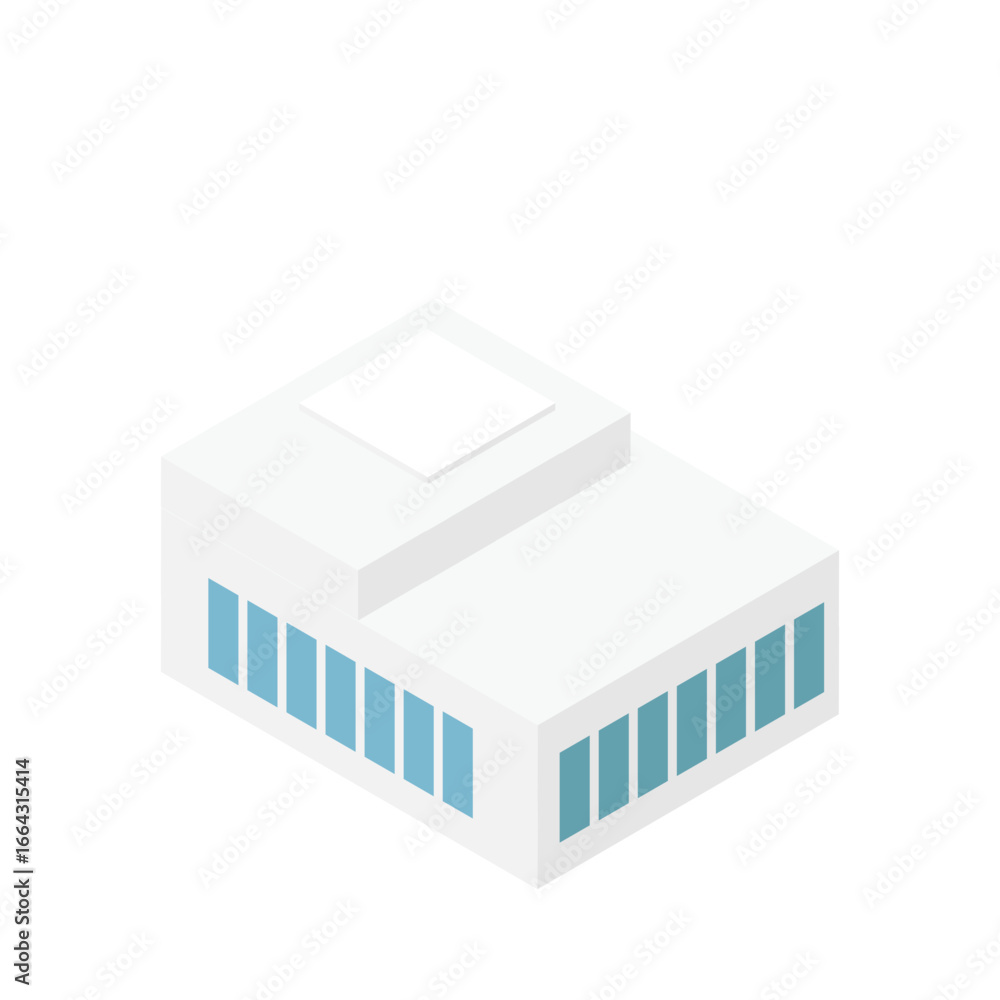 Fototapeta premium An Isometric Building Set designed for creating cities, architecture, and 3D style environments
