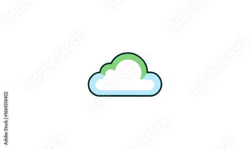 Simple cloud graphic design element