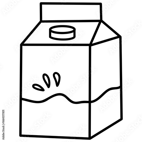 milk carton dairy product icon