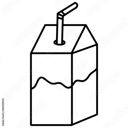 milk carton with straw