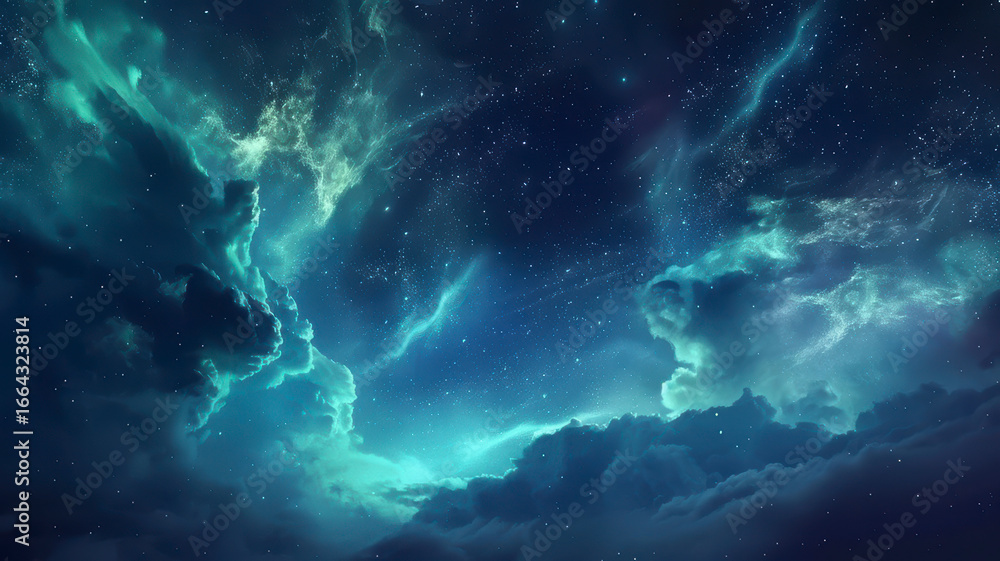 Fototapeta premium Cosmic Aurora Abstract