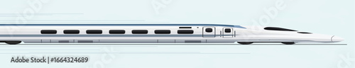 A sleek, modern high-speed train in motion, representing efficient and rapid transportation.