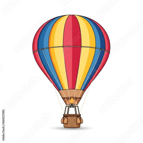 Colorful hot air balloons ready to fly