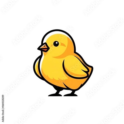 Close up of a yellow chick photo