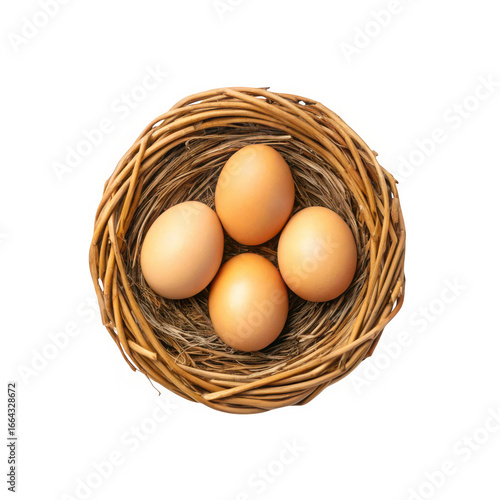 Wallpaper Mural eggs in a basket isolated on transparent background Torontodigital.ca