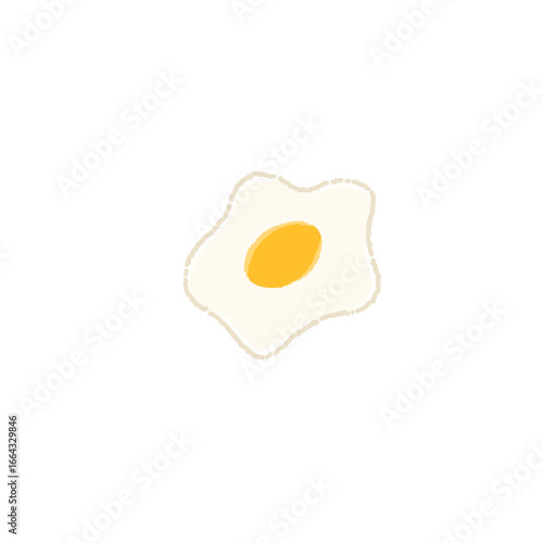 Fried egg realistic drawing transparent background