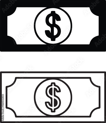 dollar bill sign vector illustration