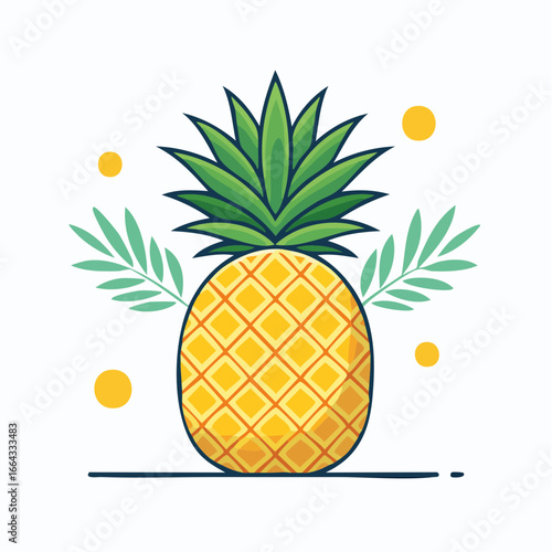 Colorful Pineapple Illustration Design