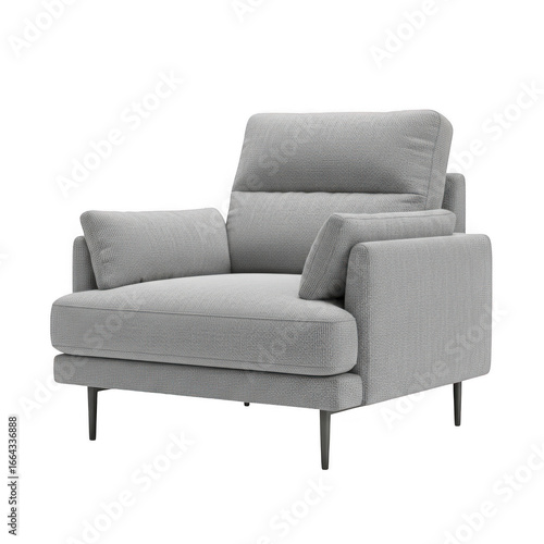 Modern armchair isolated on transparent background
