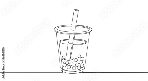 Delightful bubble tea, perfect for a refreshing sip.