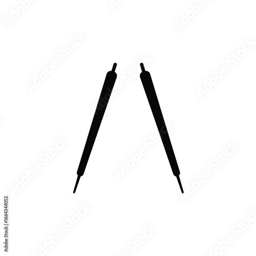 Black knitting needles yarn craft
