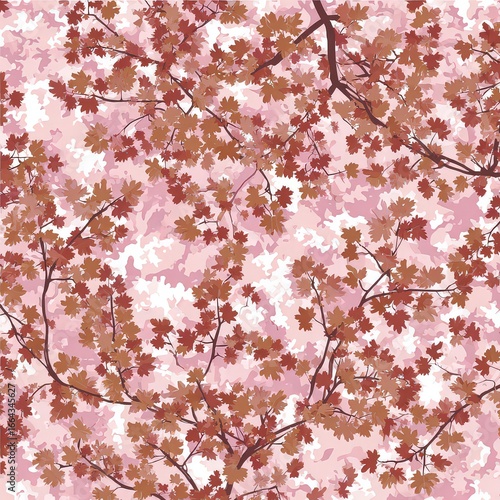 Pink And Brown Floral Pattern Design