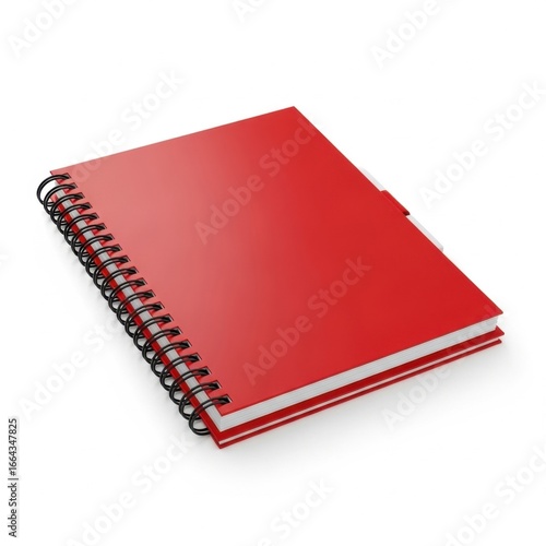 Wallpaper Mural Red spiral bound notebook isolated on white background Torontodigital.ca