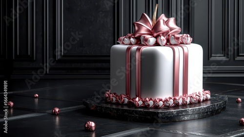 Elegant Rose Gold Cake