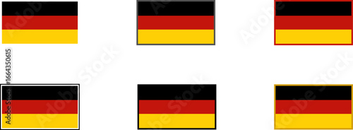 German Flags with Different Borders