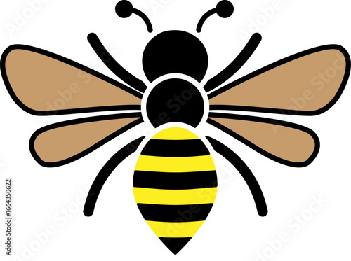 Colorful bee vector illustration