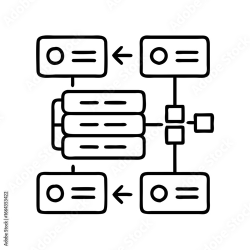 Data Flow Icon Isolated