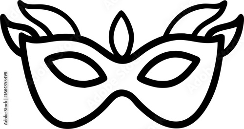 Elegant masquerade mask with intricate decorative edges