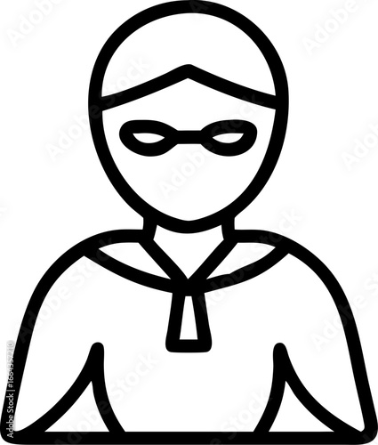 Zorro style masked and caped figure illustration