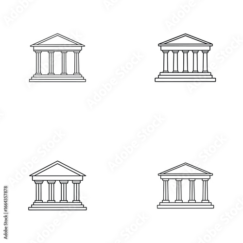 set of greek columns