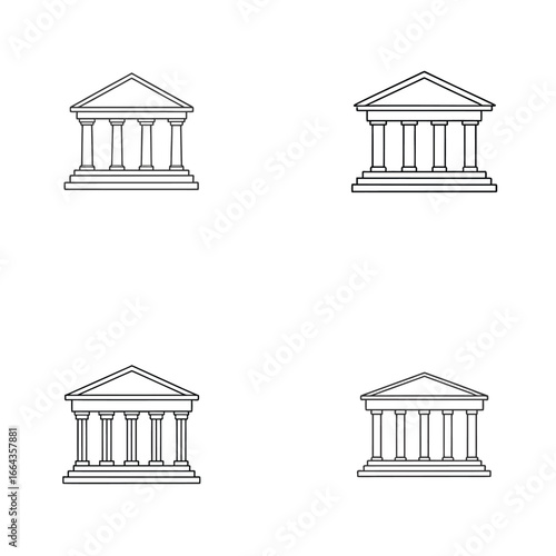 set of greek columns