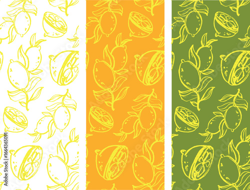 Italian food pattern - cute hand drawn doodle background. 100% hand drawn vector
