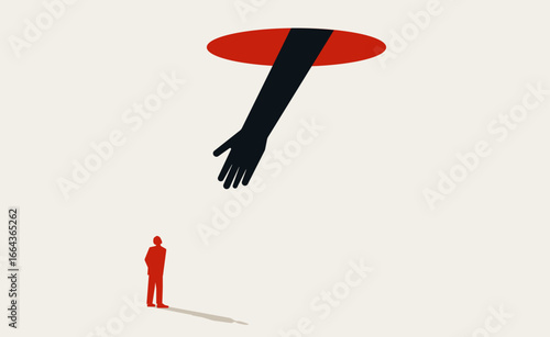 A helping hand asking for help illustration