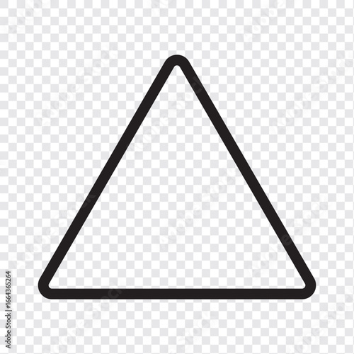Isosceles triangle icon. Element of geometric figure for mobile concept and web apps. Thin line isosceles triangle icon can be used for web and mobile 