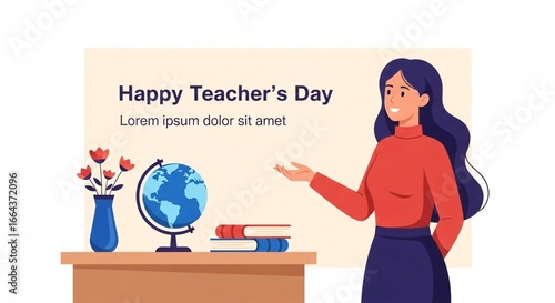 Happy Teachers Day Celebrating Educators with Inspiring Vector Art