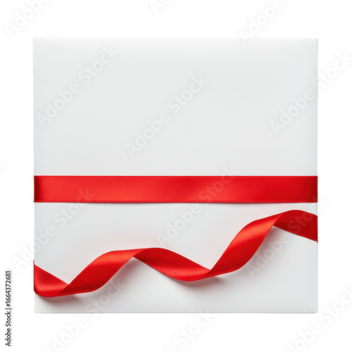 Plain white wrapping paper with a vibrant red satin ribbon neatly laid across it, isolated on a seamless transparent studio background with soft top-down lighting, flat lay, concept of gift wrapping Free Download Plain white wrapping paper with a vibrant red satin ribbon neatly laid across it, isolated on a seamless transparent studio background with soft top-down lighting, flat lay, concept of gift wrapping - GFXLoad