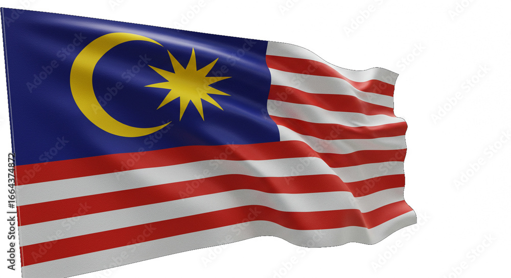 Obraz premium Malaysia independence day malaysia flag waving animation graphic resource for patriotic themes and national day celebrations