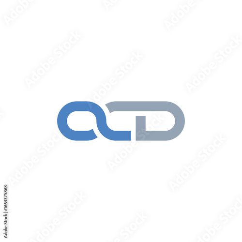 Letter OCD Continuous Shape Logo