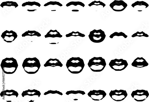 lips icons set
