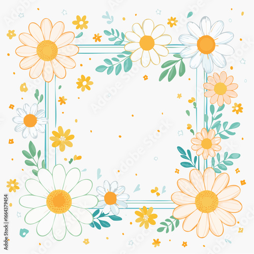 Pastel Floral Frame Design