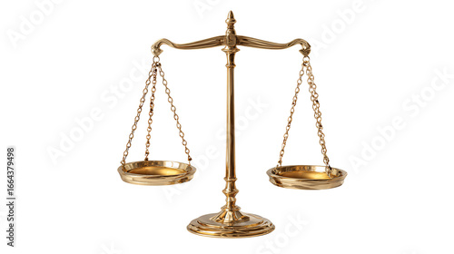 Elegant gold justice scales symbolize balance and fairness in law