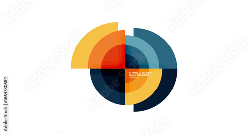 Free Download Abstract geometric circular diagram in vibrant colors on white background - GFXLoad