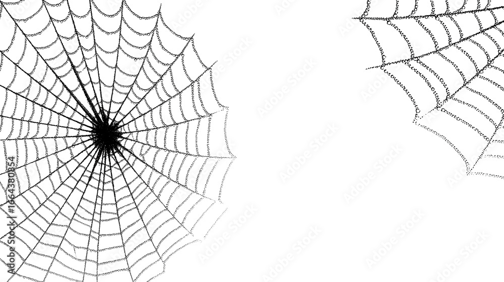 Obraz premium vector illustration of a spider web,set of illustration spider web silhouette isolated on white,spider web silhouette vector,hand-drawn black spider web