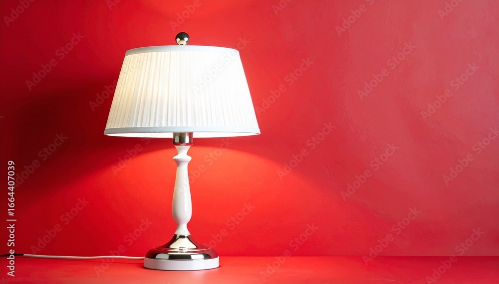 Obraz premium lamp on the red background