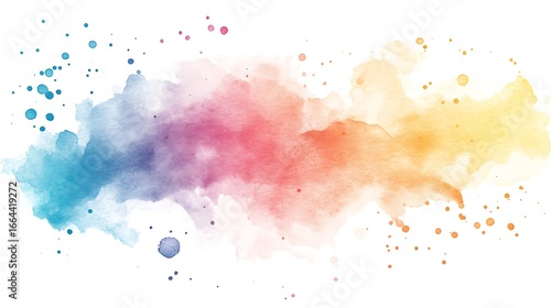 Abstract watercolor splatters