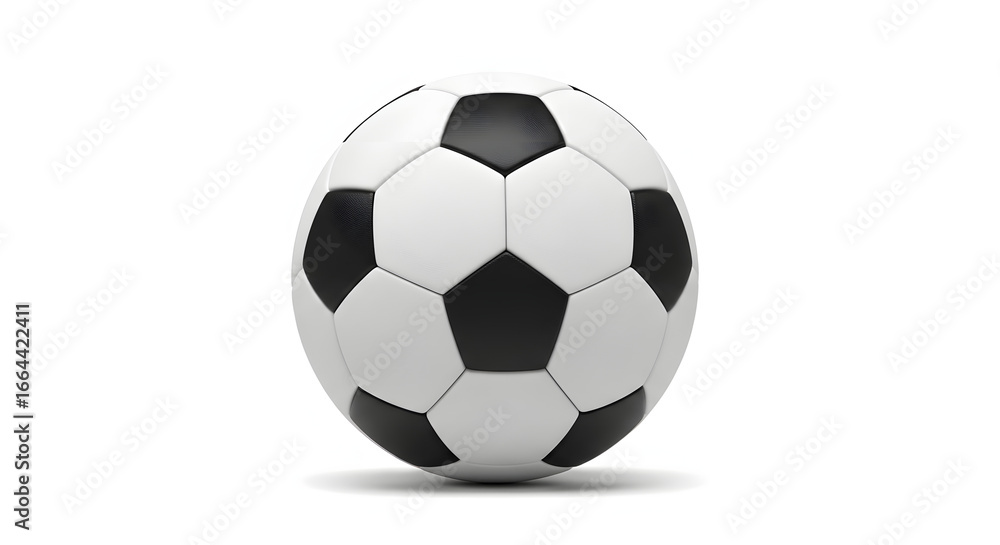 Obraz premium Close-up view of a classic black and white soccer ball.